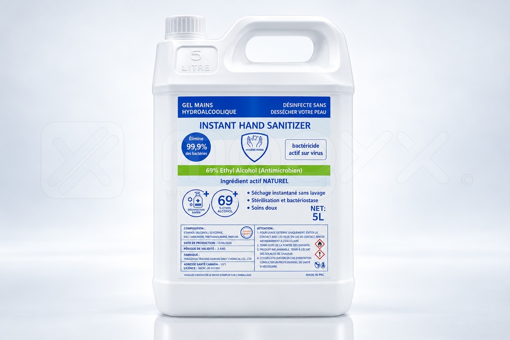 Gel hidroalcohólico — Garrafa de 5 L